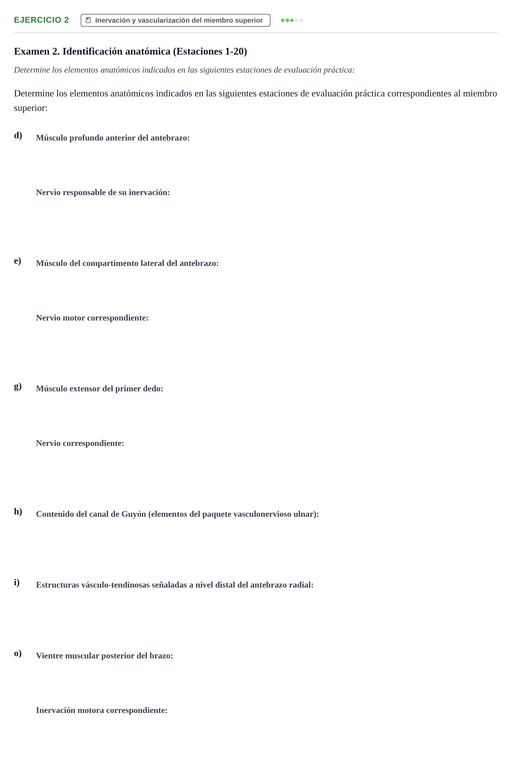 Enunciado: Ejercicio 2 - Inervación y vascularización del miembro supe… · Aparato Locomotor UDL Recopilación de exámenes prácticos: Anatomía del Aparato Locomotor (Primer Parcial)