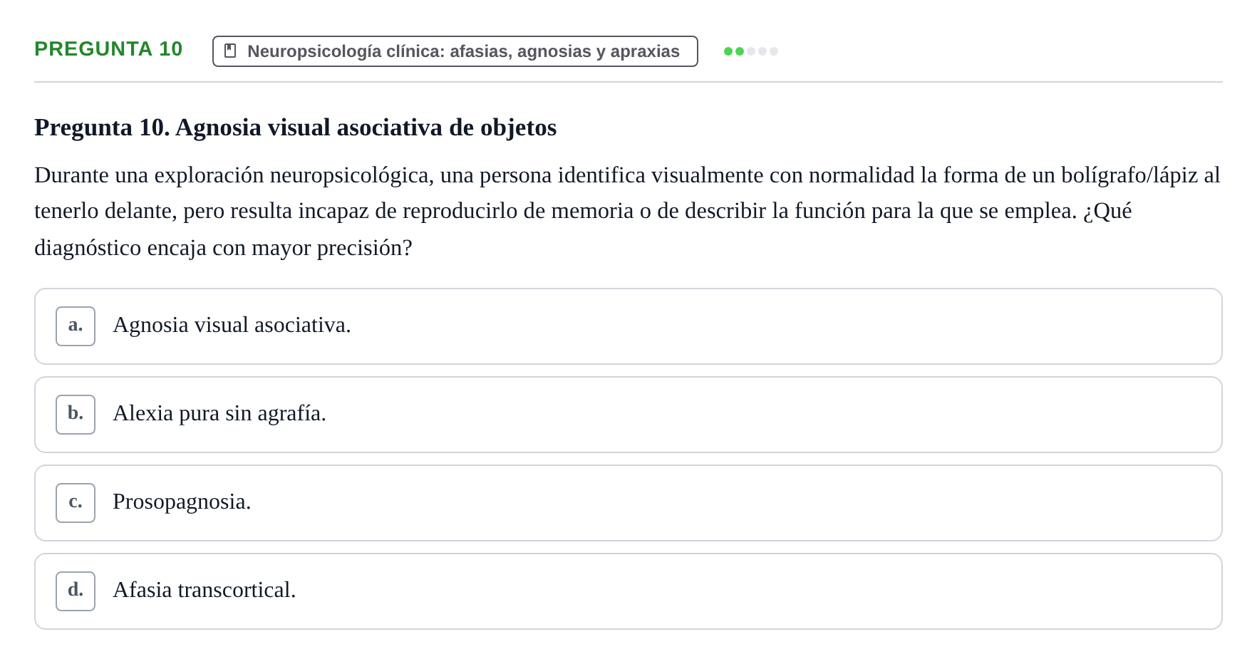 Enunciado: Pregunta 10