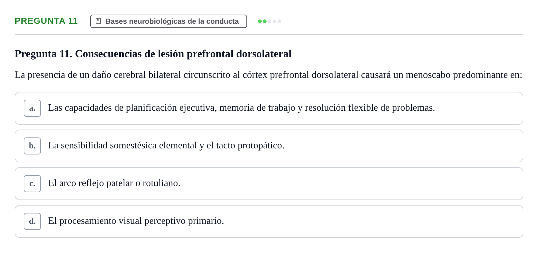 Enunciado: Pregunta 11
