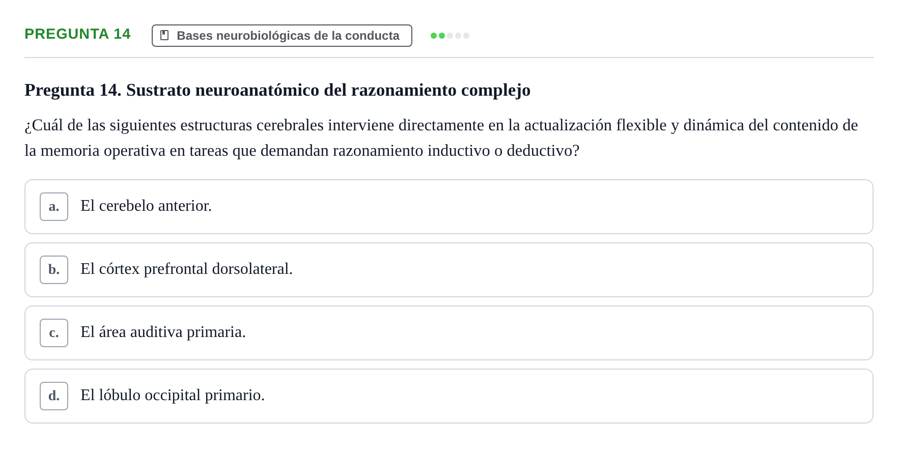 Enunciado: Pregunta 14