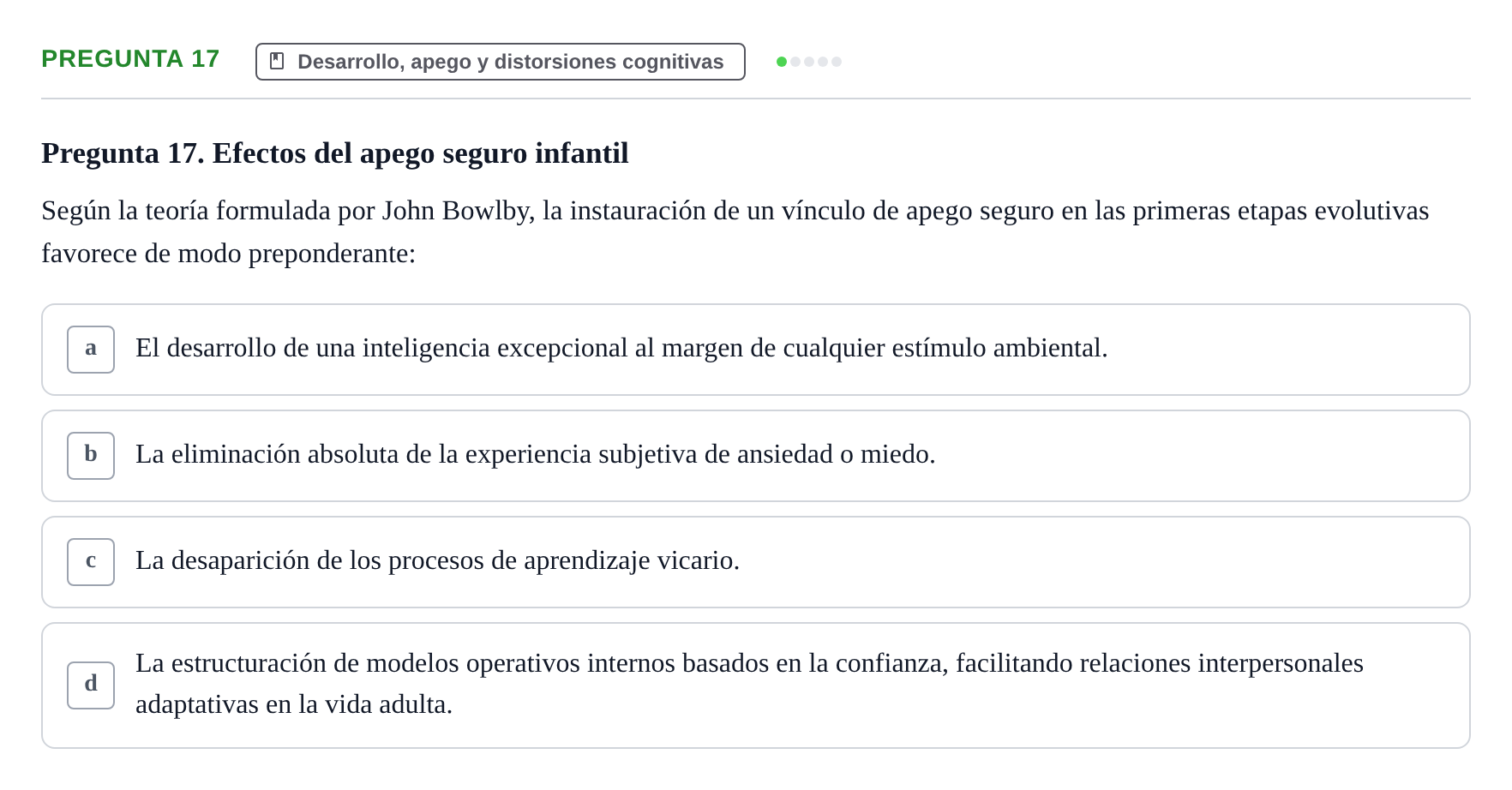 Enunciado: Pregunta 17