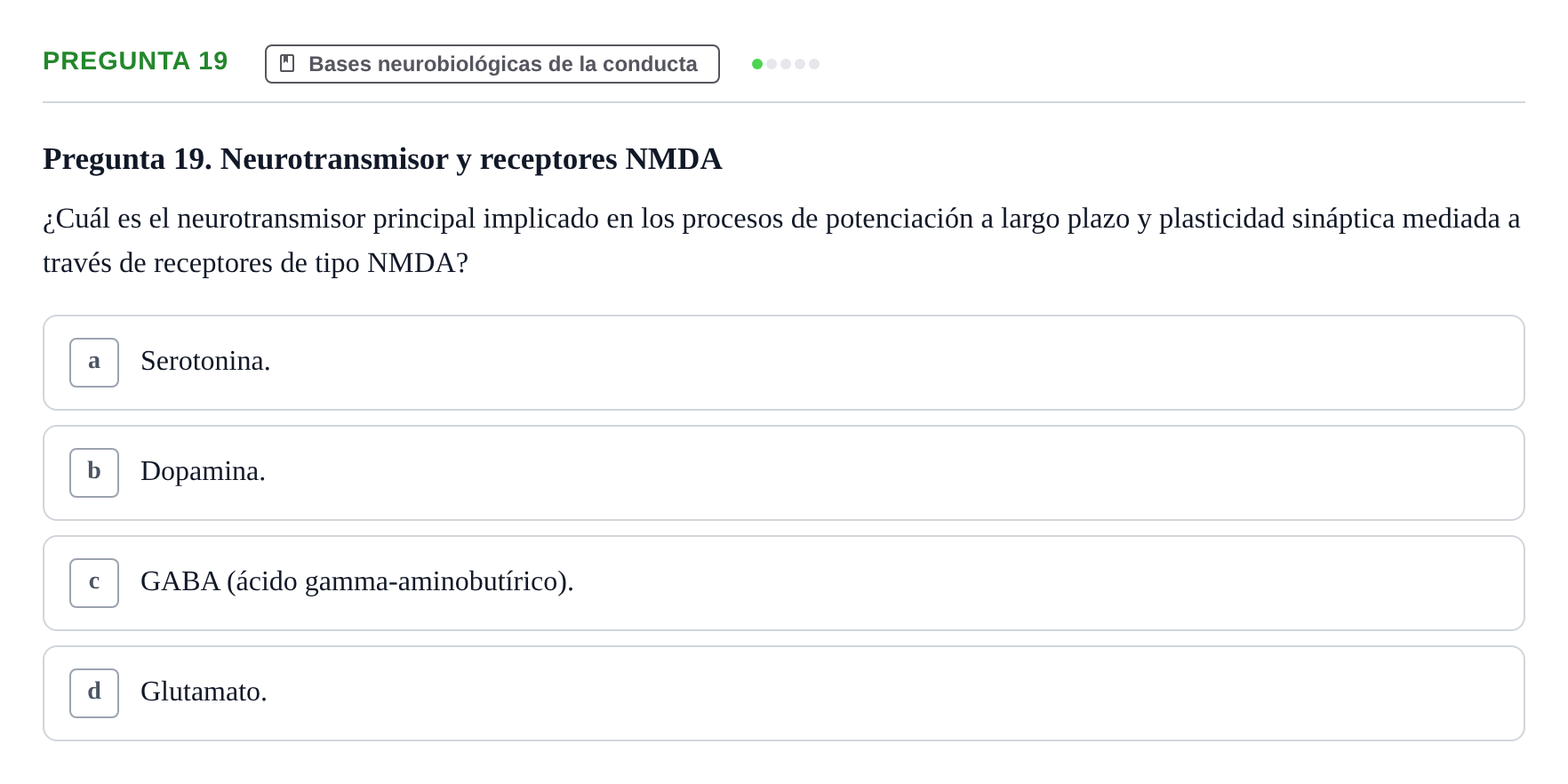 Enunciado: Pregunta 19