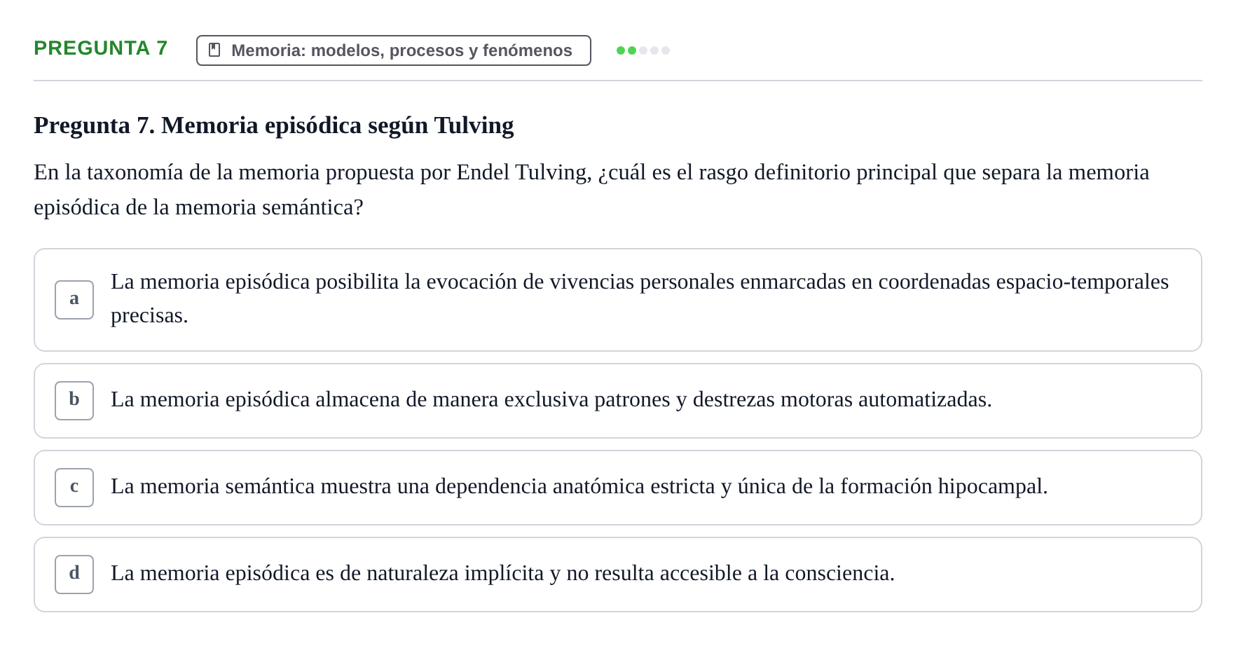 Enunciado: Pregunta 7