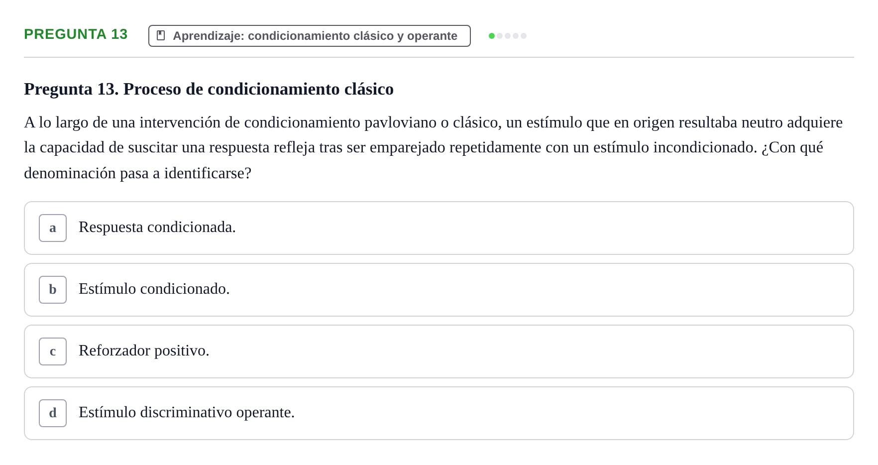 Enunciado: Pregunta 13
