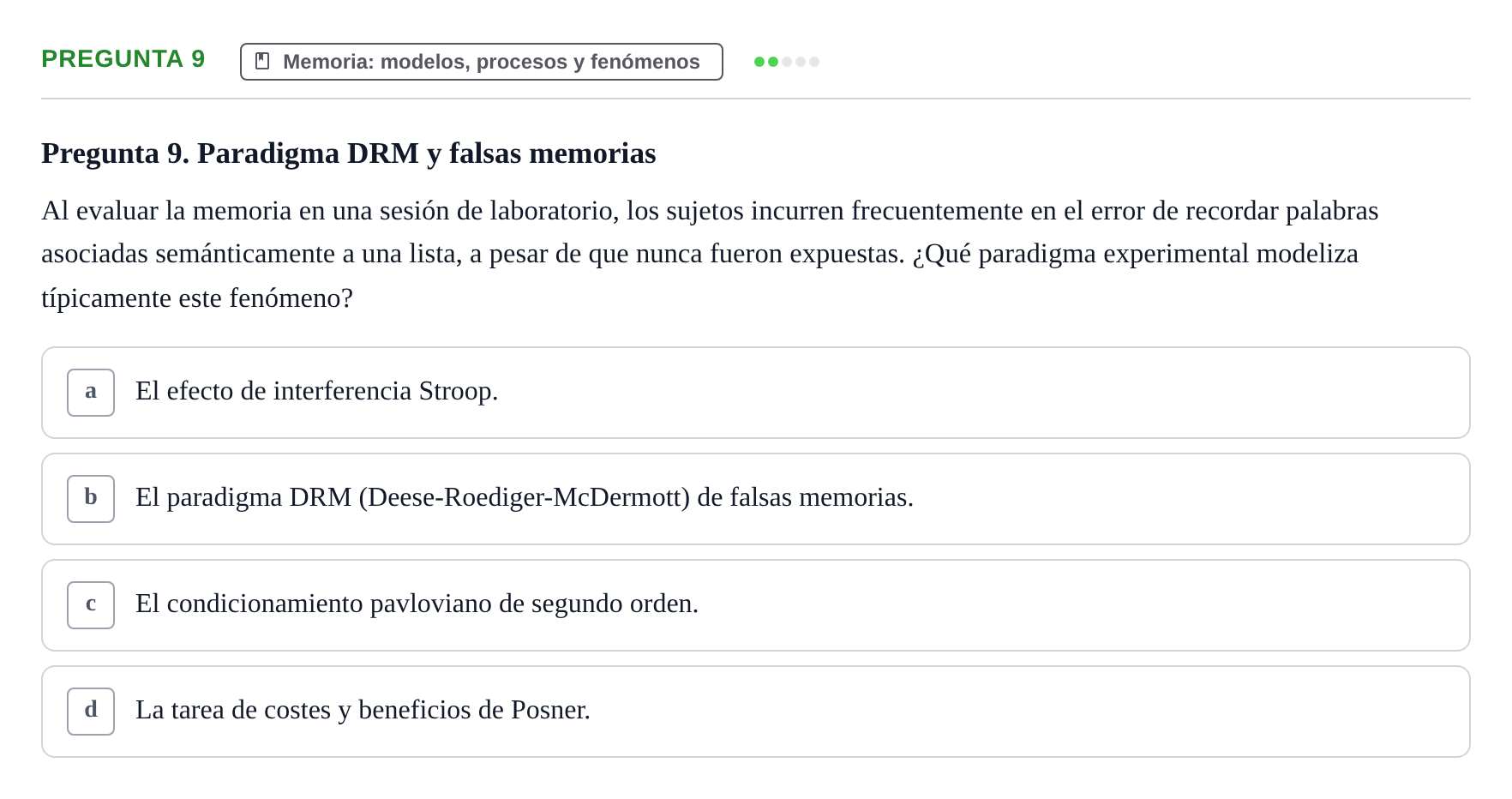 Enunciado: Pregunta 9