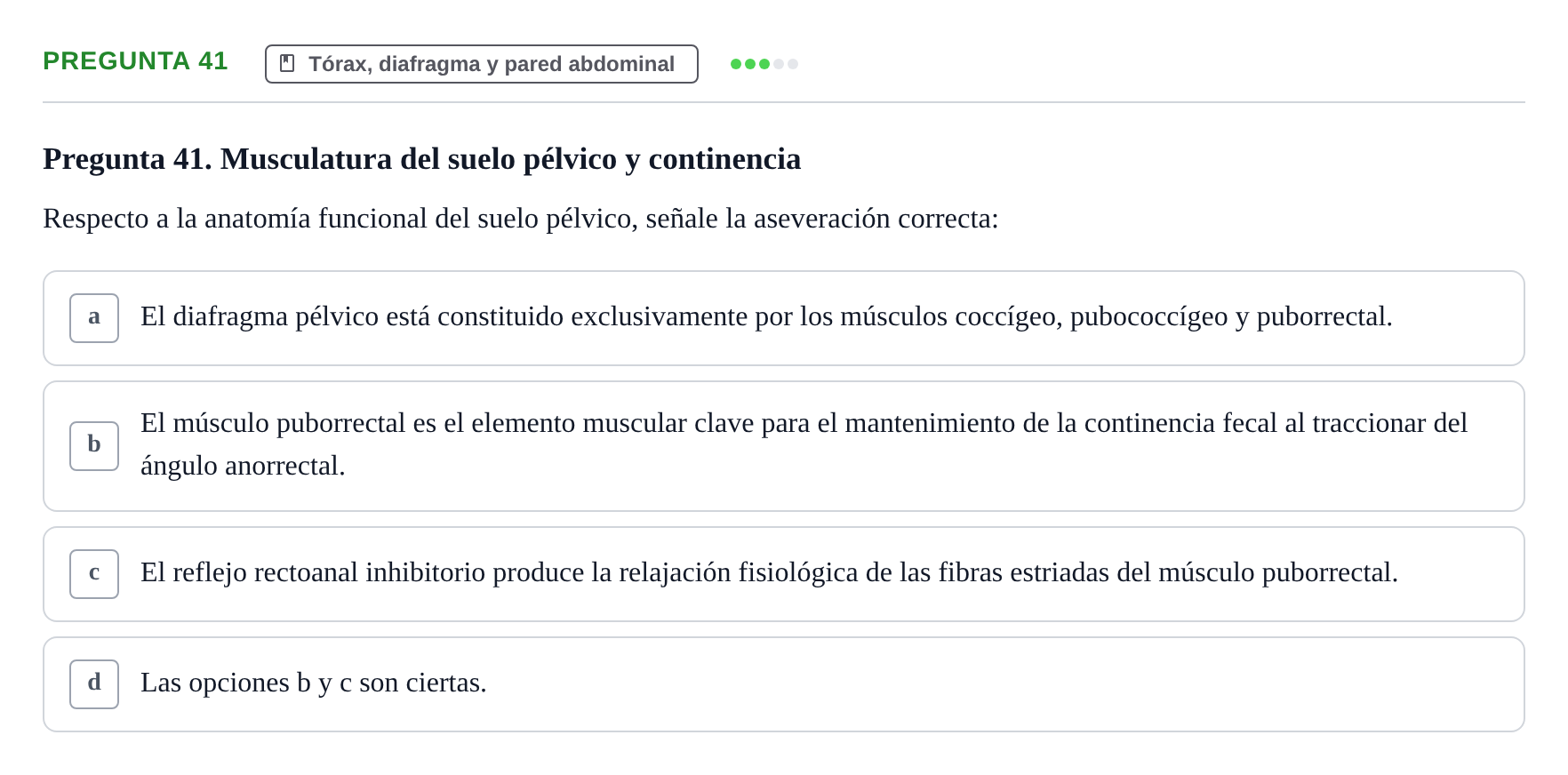 Enunciado: Pregunta 41 · Aparato Locomotor UDL Examen Parcial. Aparato Locomotor