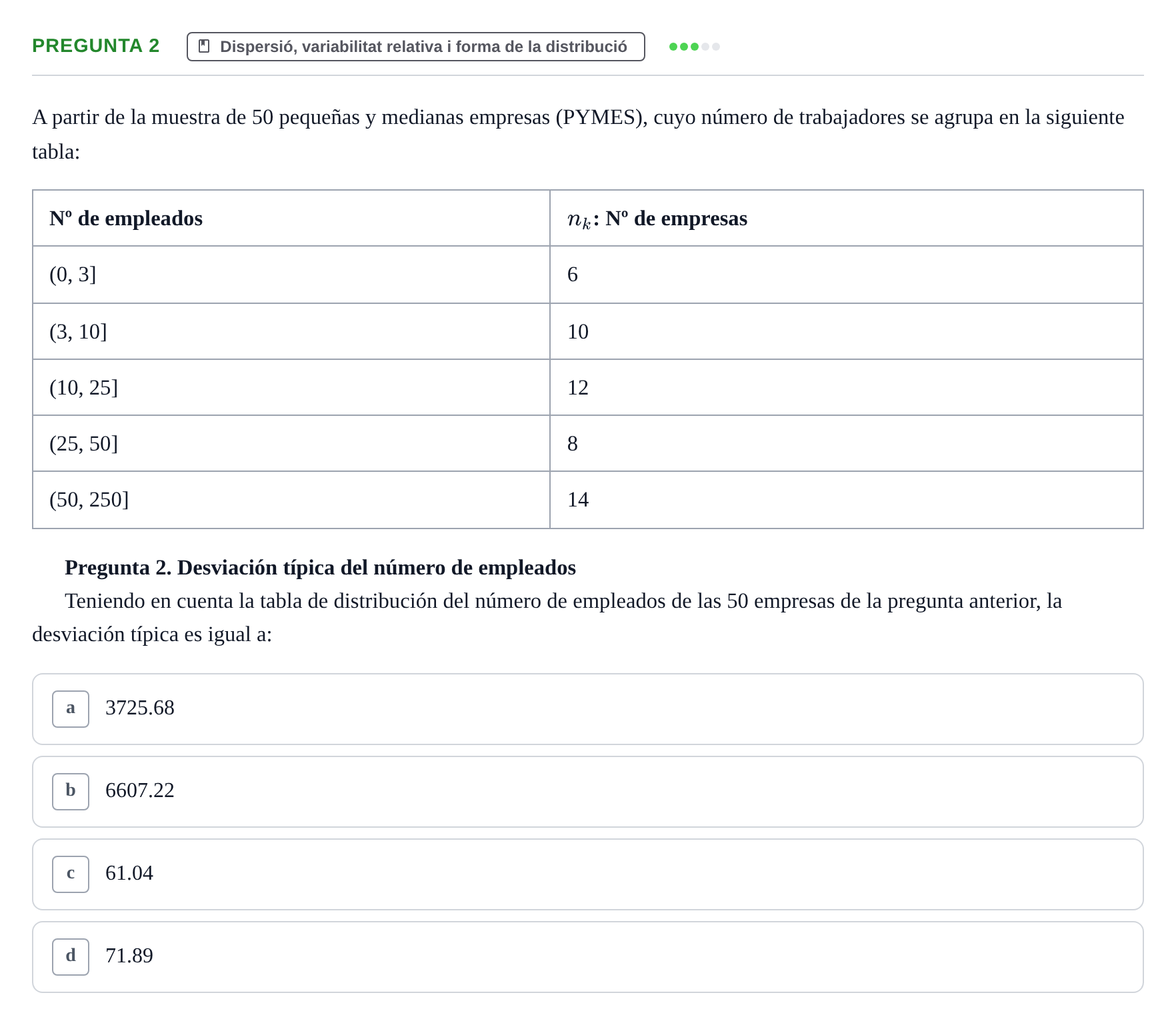Enunciado: Pregunta 2 · Estadística I URV 2022