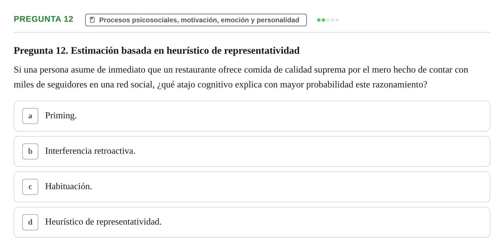 Enunciado: Pregunta 12