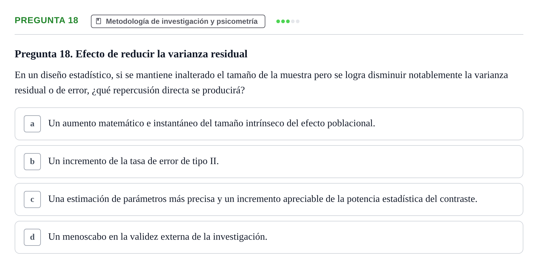 Enunciado: Pregunta 18