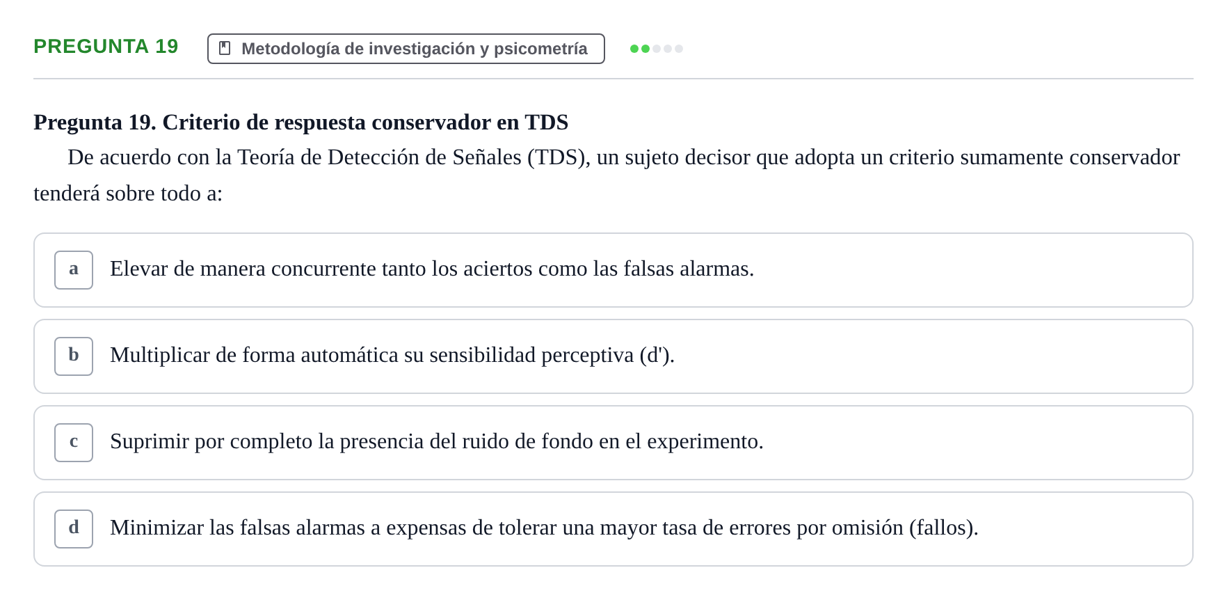 Enunciado: Pregunta 19
