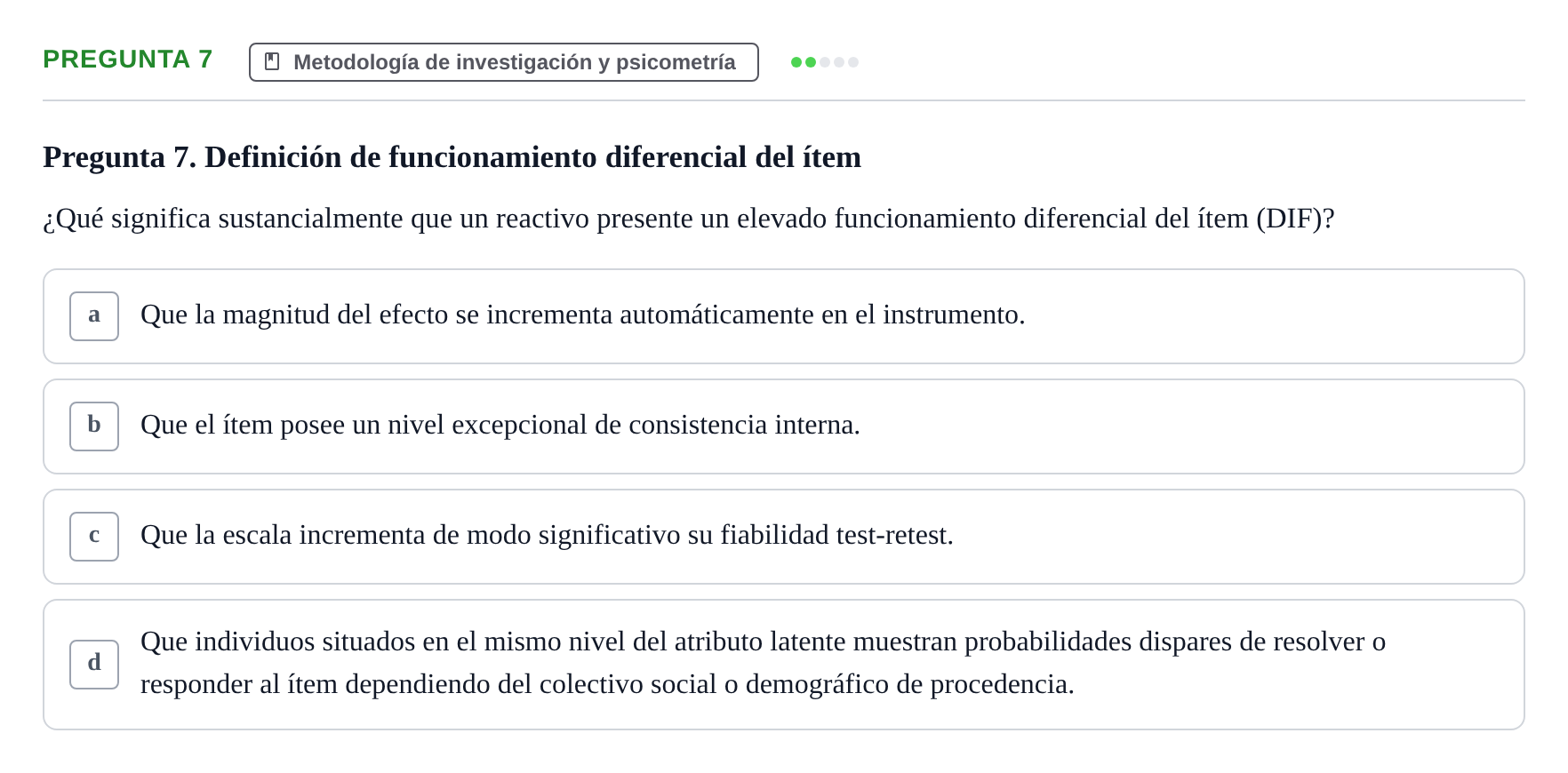 Enunciado: Pregunta 7