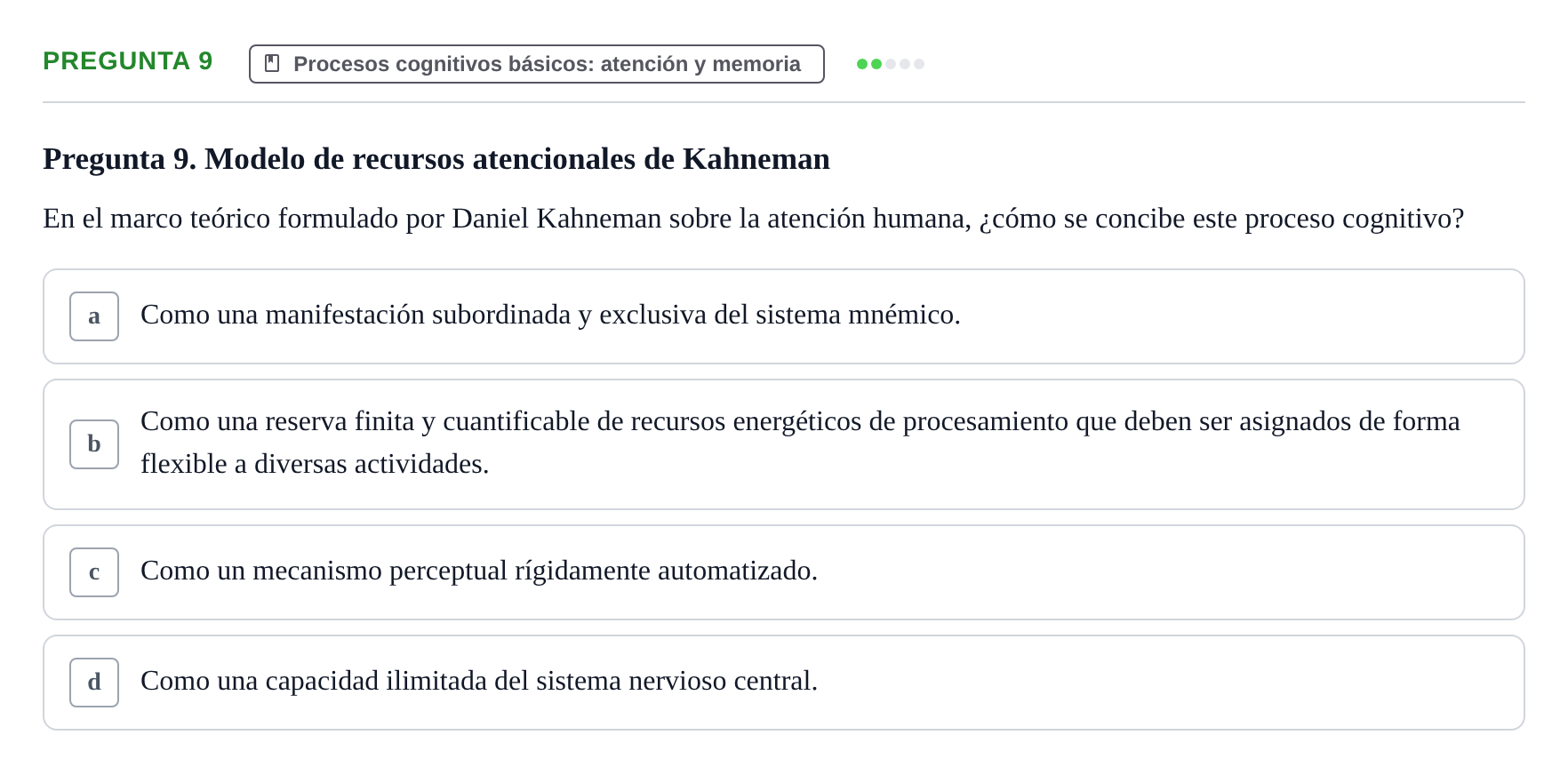 Enunciado: Pregunta 9
