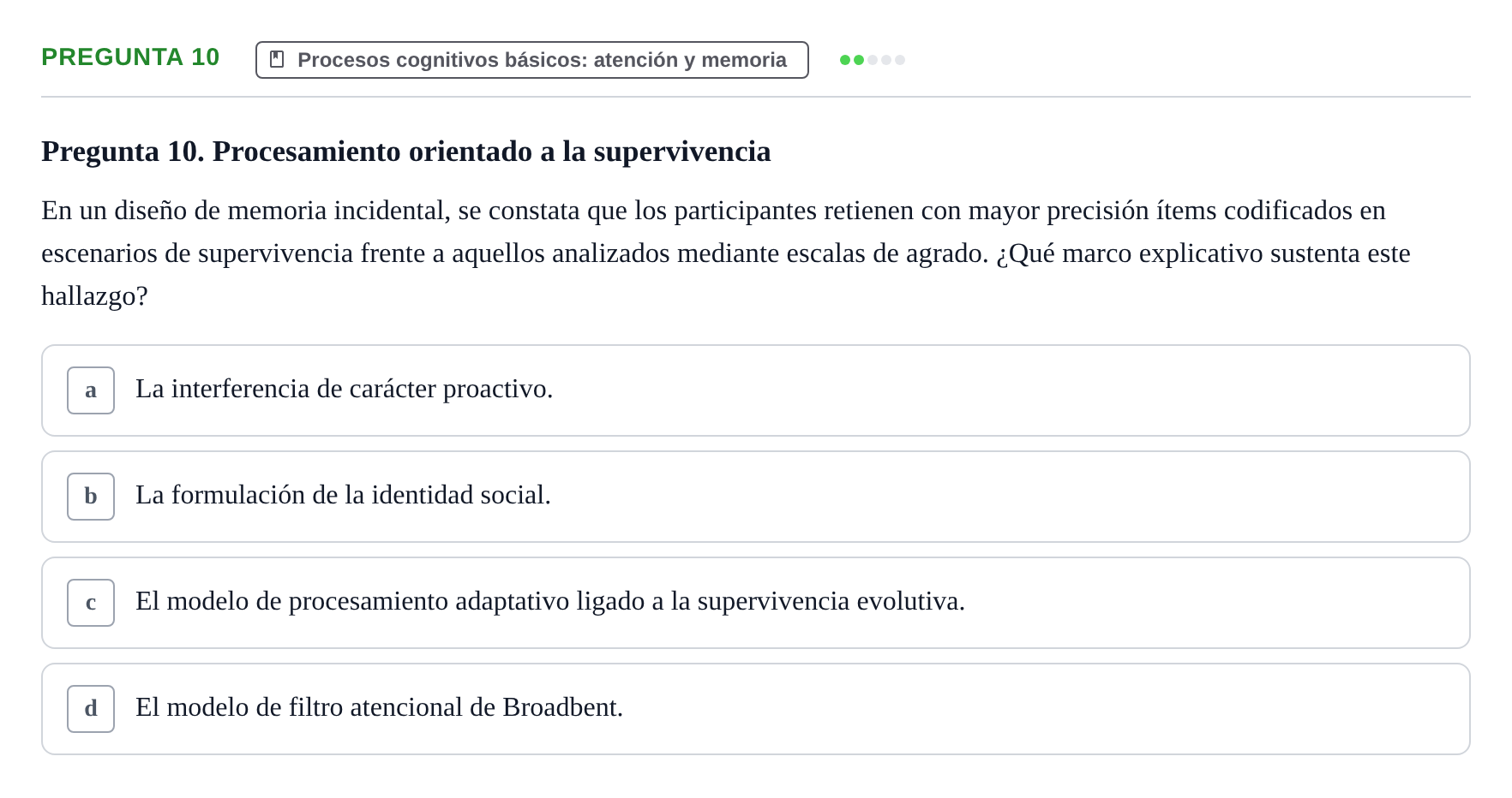 Enunciado: Pregunta 10