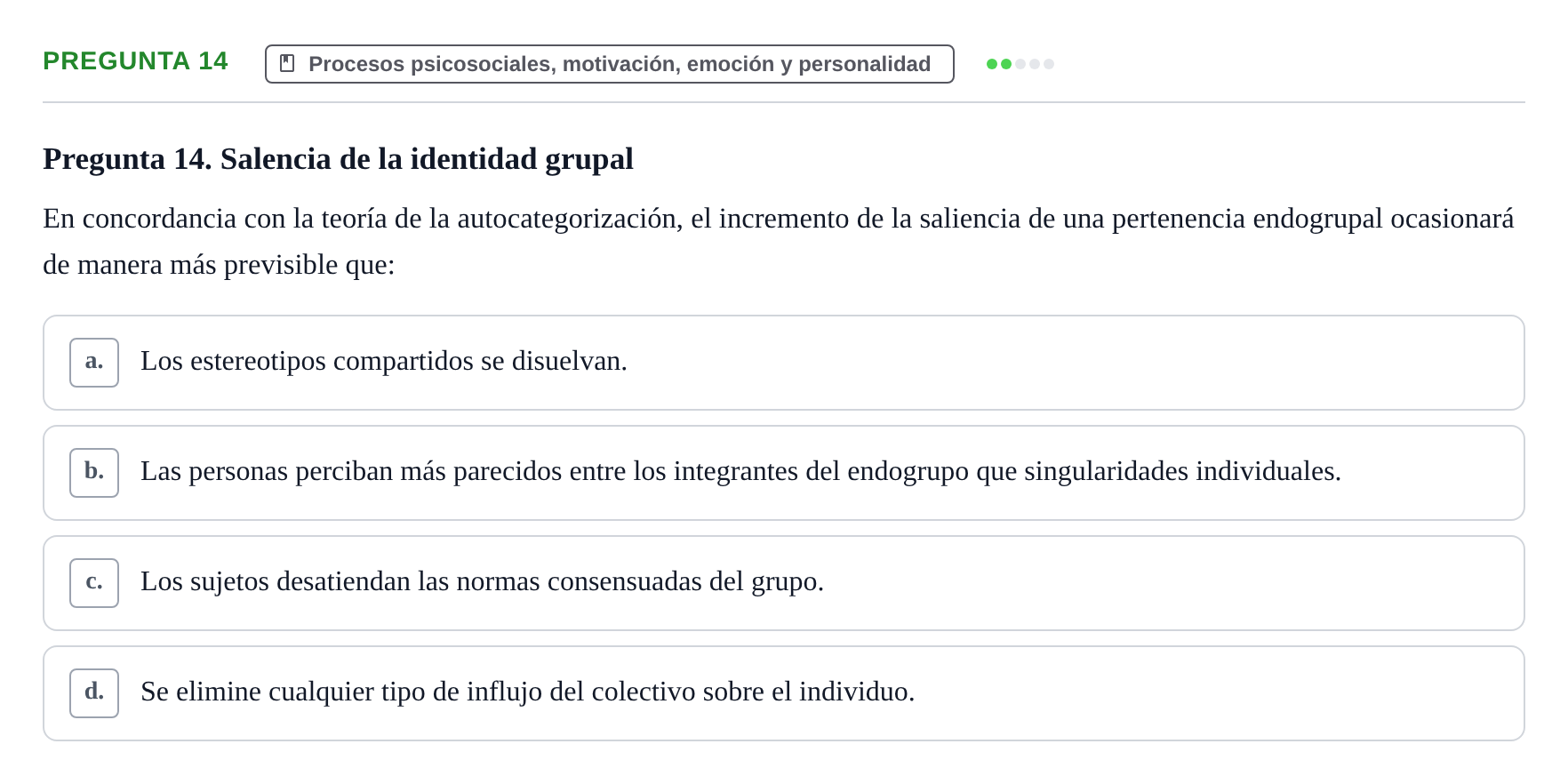Enunciado: Pregunta 14