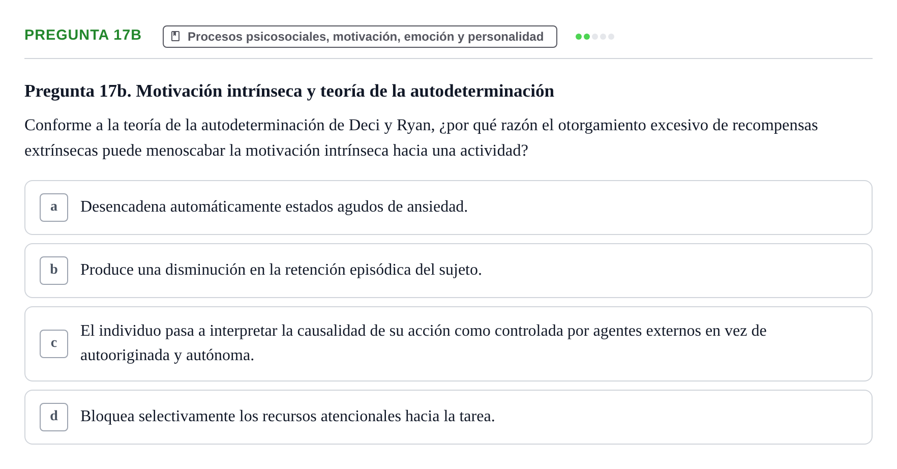 Enunciado: Pregunta 17b