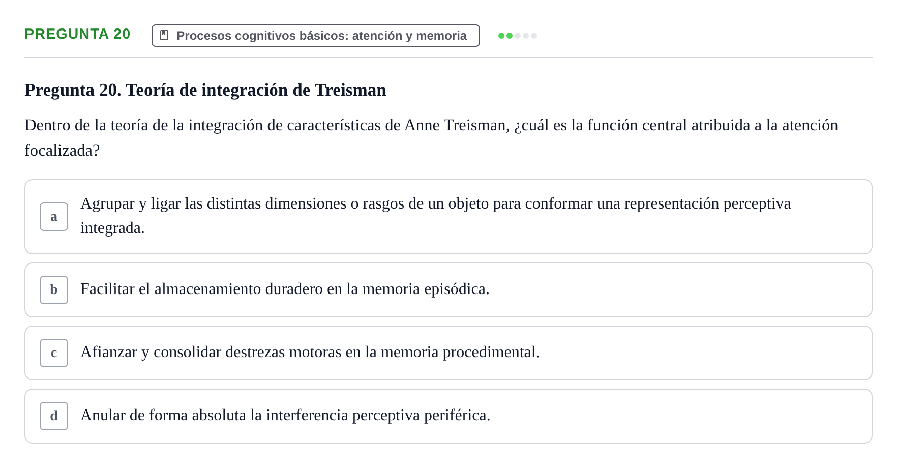 Enunciado: Pregunta 20