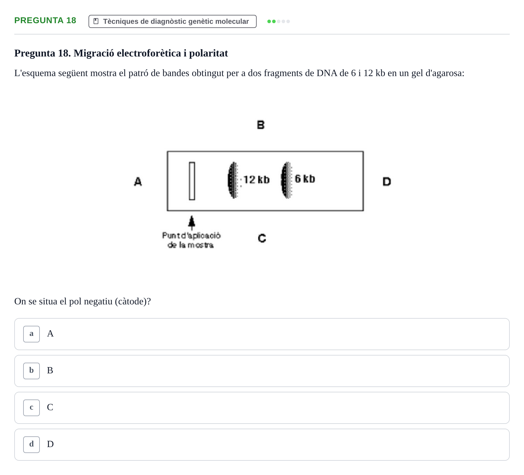 Enunciado: Pregunta 18 · Genòmica Humana UDL Examen: Genòmica Humana (2n Parcial)