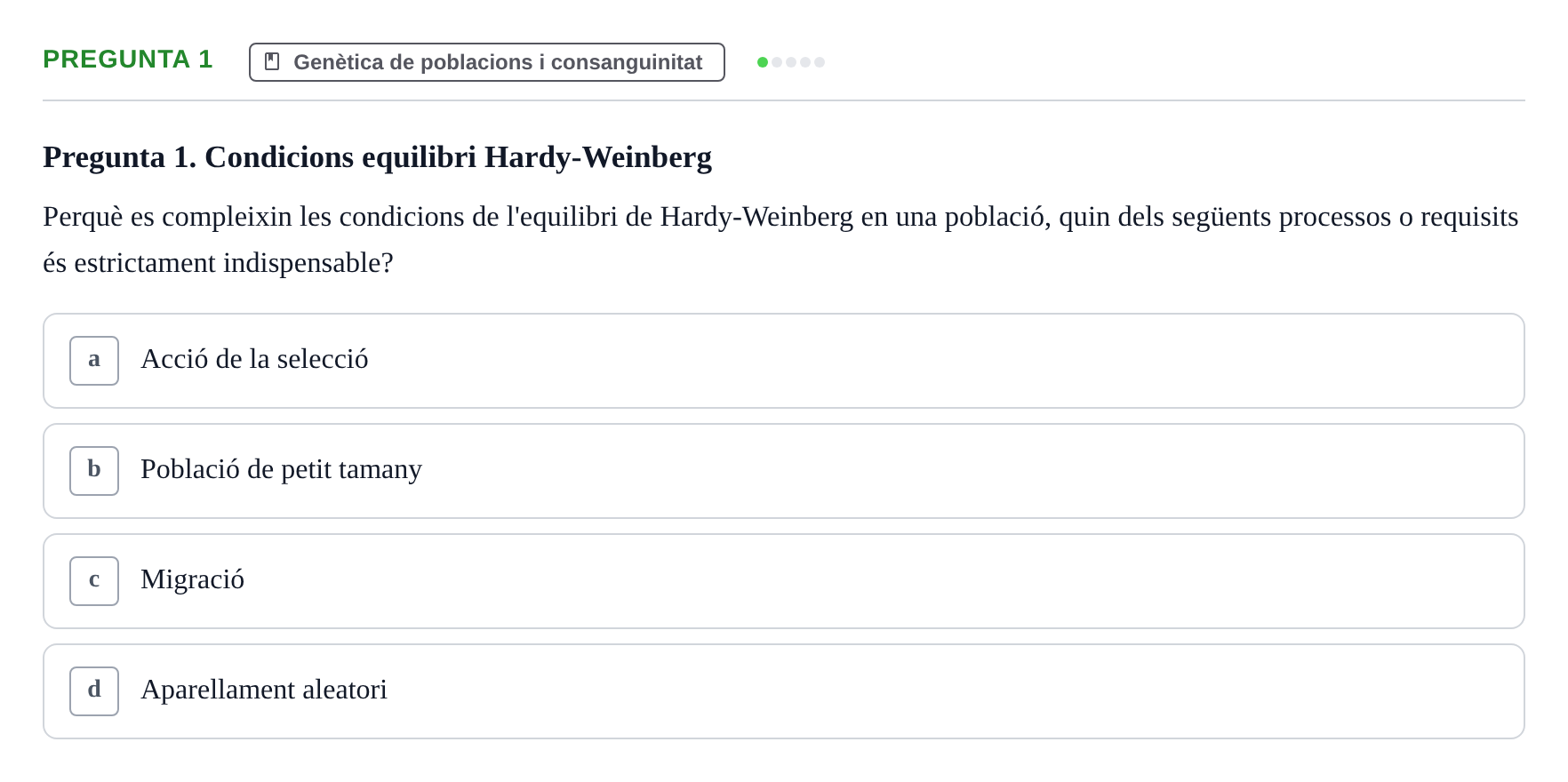 Enunciado: Pregunta 1 · Genòmica Humana UDL Examen: Genòmica Humana (2n Parcial)