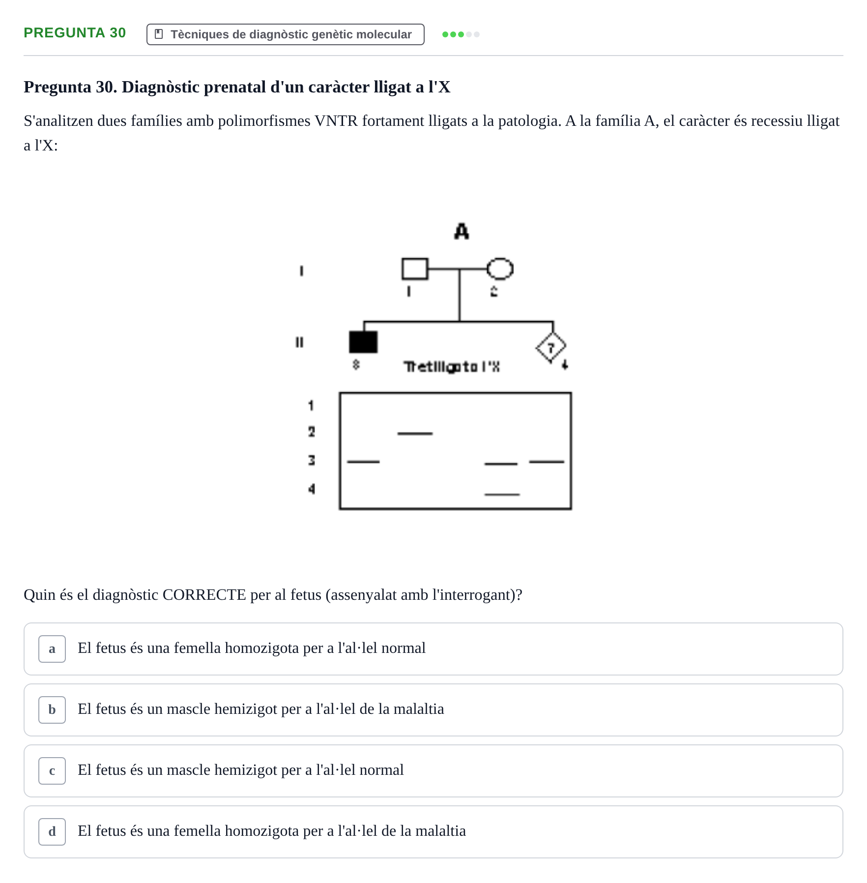 Enunciado: Pregunta 30 · Genòmica Humana UDL Examen: Genòmica Humana (2n Parcial)