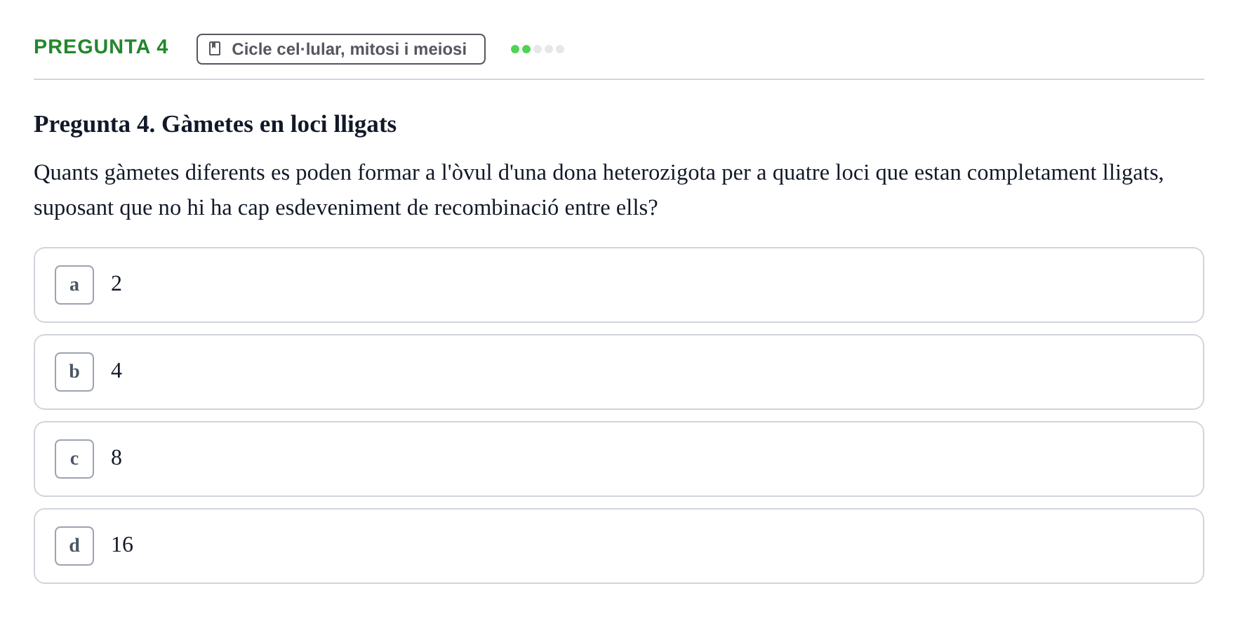 Enunciado: Pregunta 4 · Genòmica Humana UDL 2019