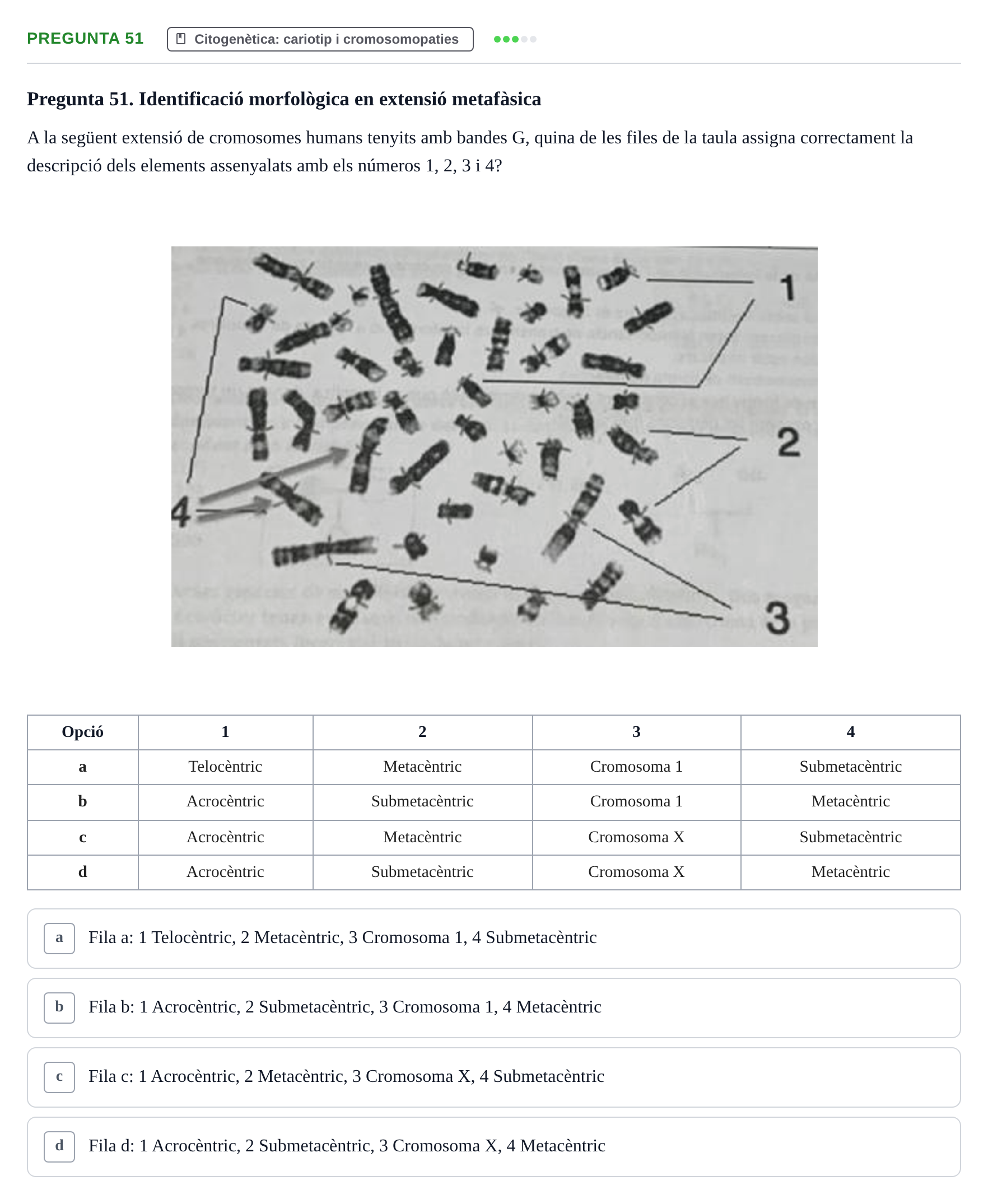 Enunciado: Pregunta 51 · Genòmica Humana UDL 2019