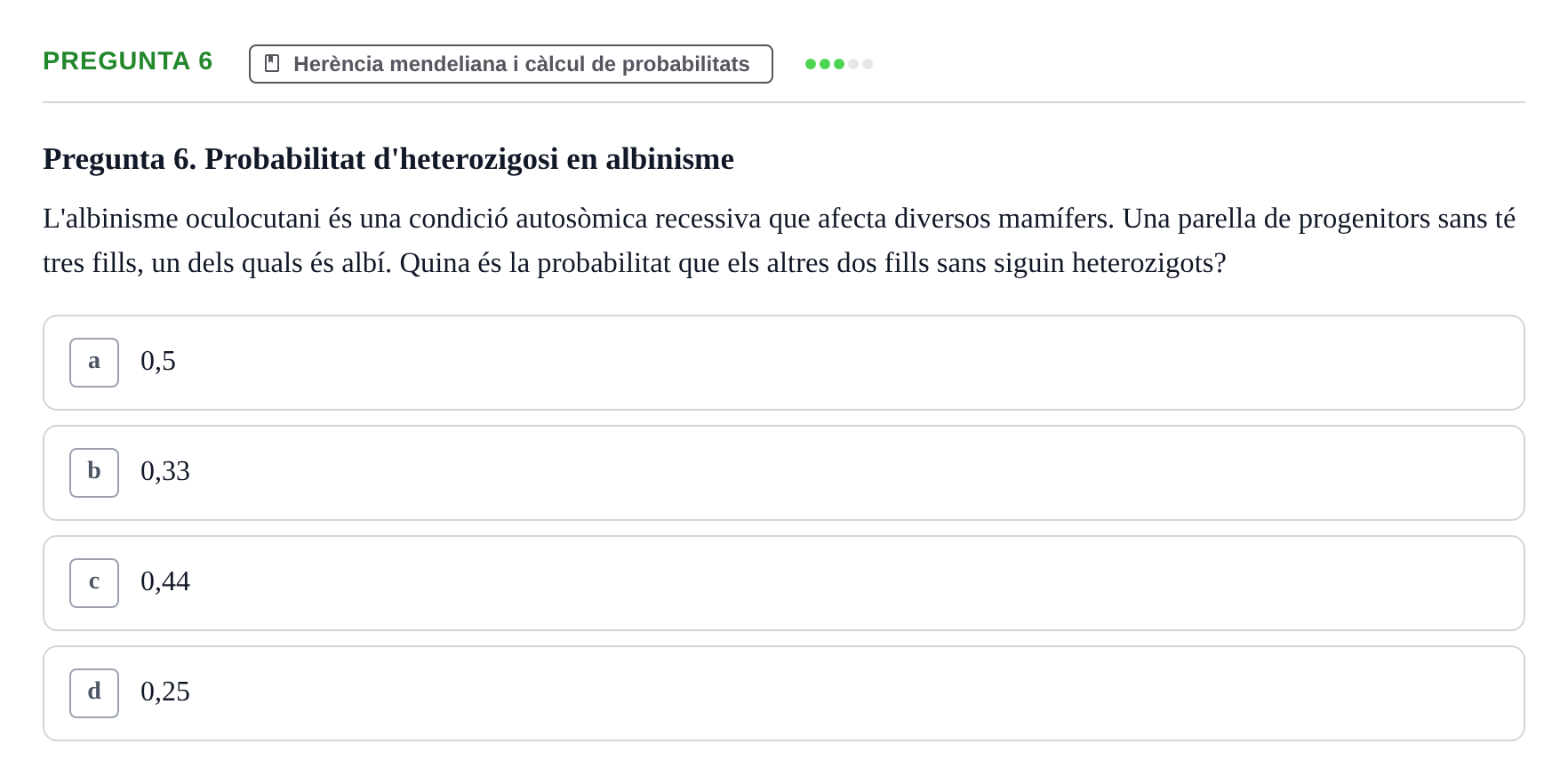 Enunciado: Pregunta 6 · Genòmica Humana UDL 2019