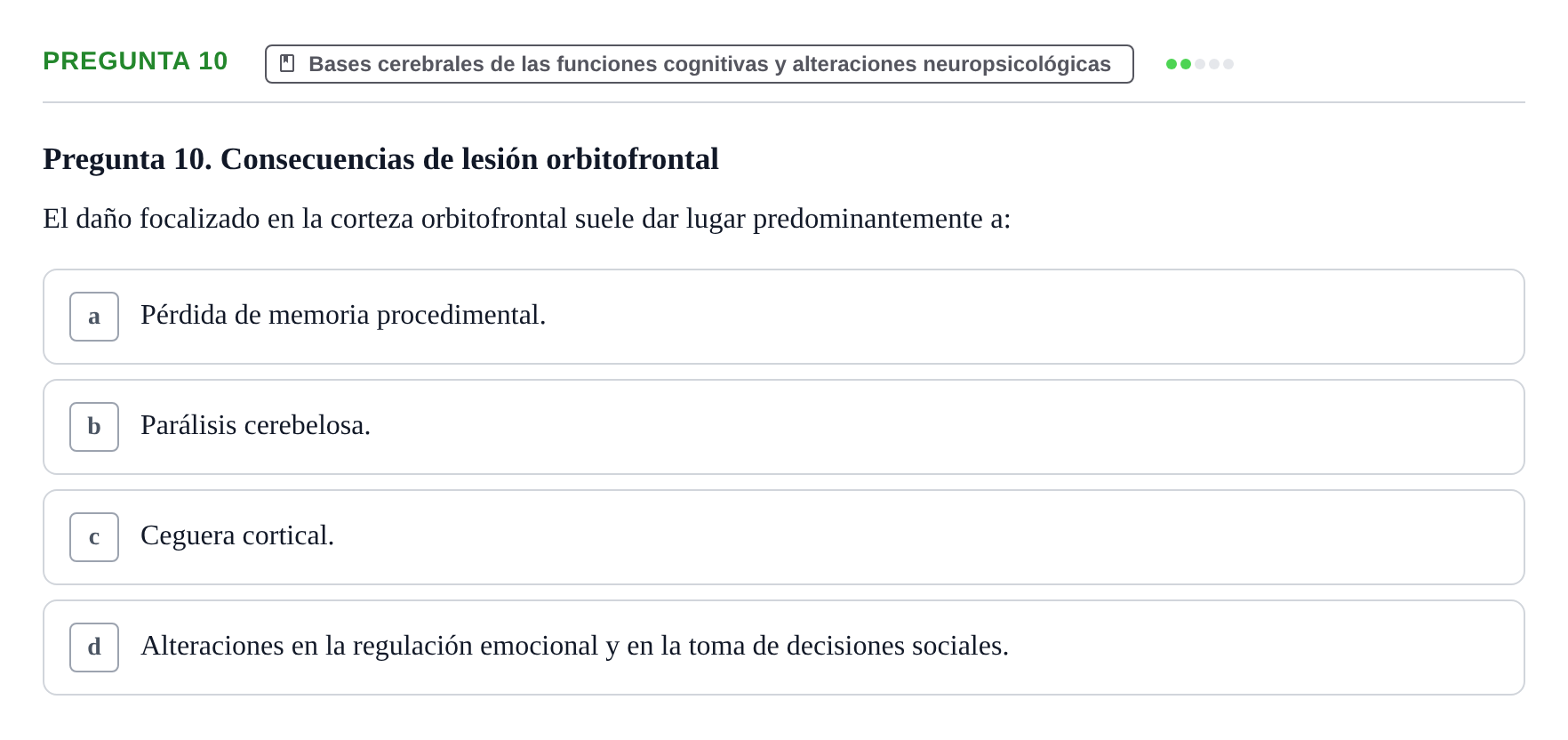 Enunciado: Pregunta 10