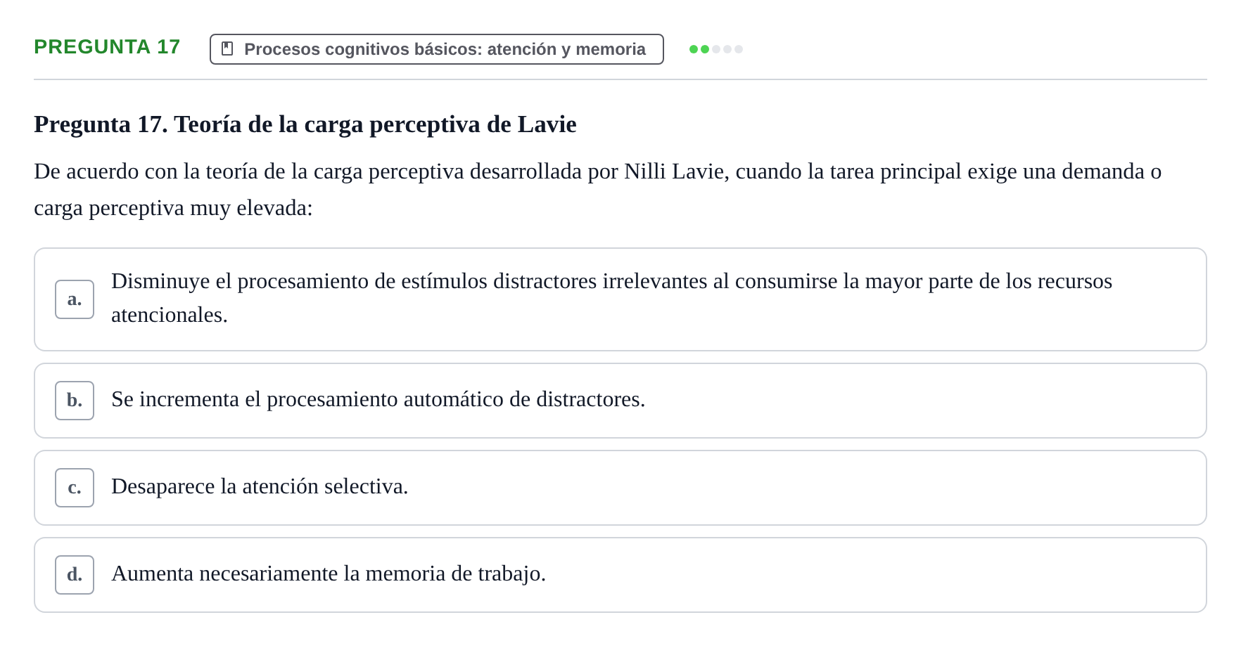Enunciado: Pregunta 17