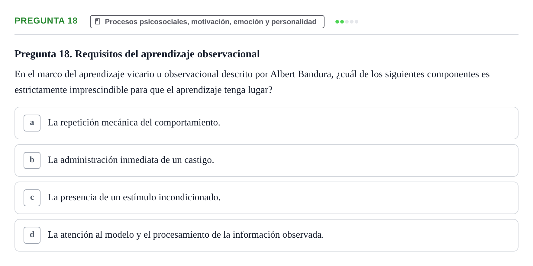 Enunciado: Pregunta 18
