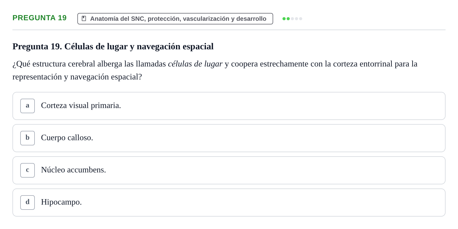 Enunciado: Pregunta 19