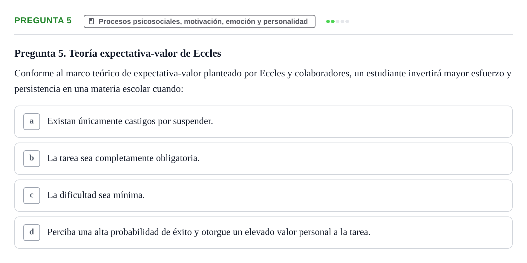 Enunciado: Pregunta 5