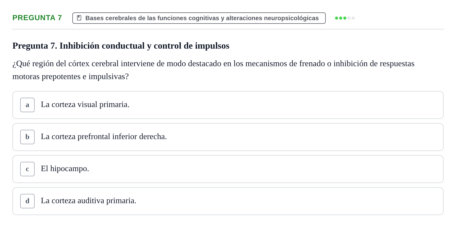 Enunciado: Pregunta 7