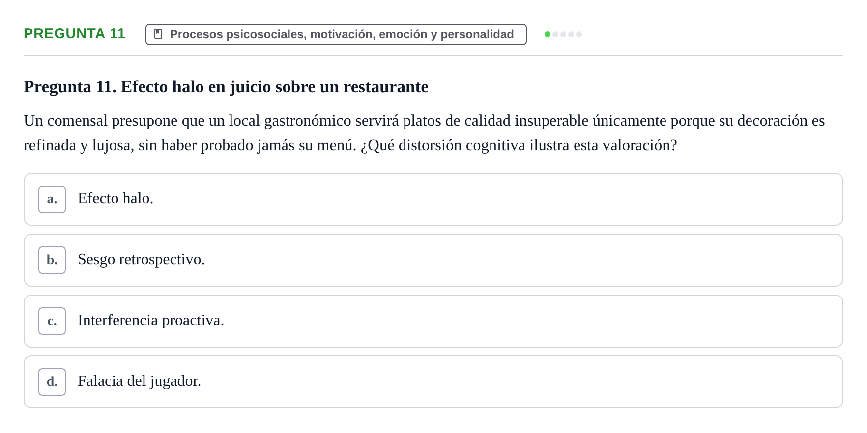 Enunciado: Pregunta 11