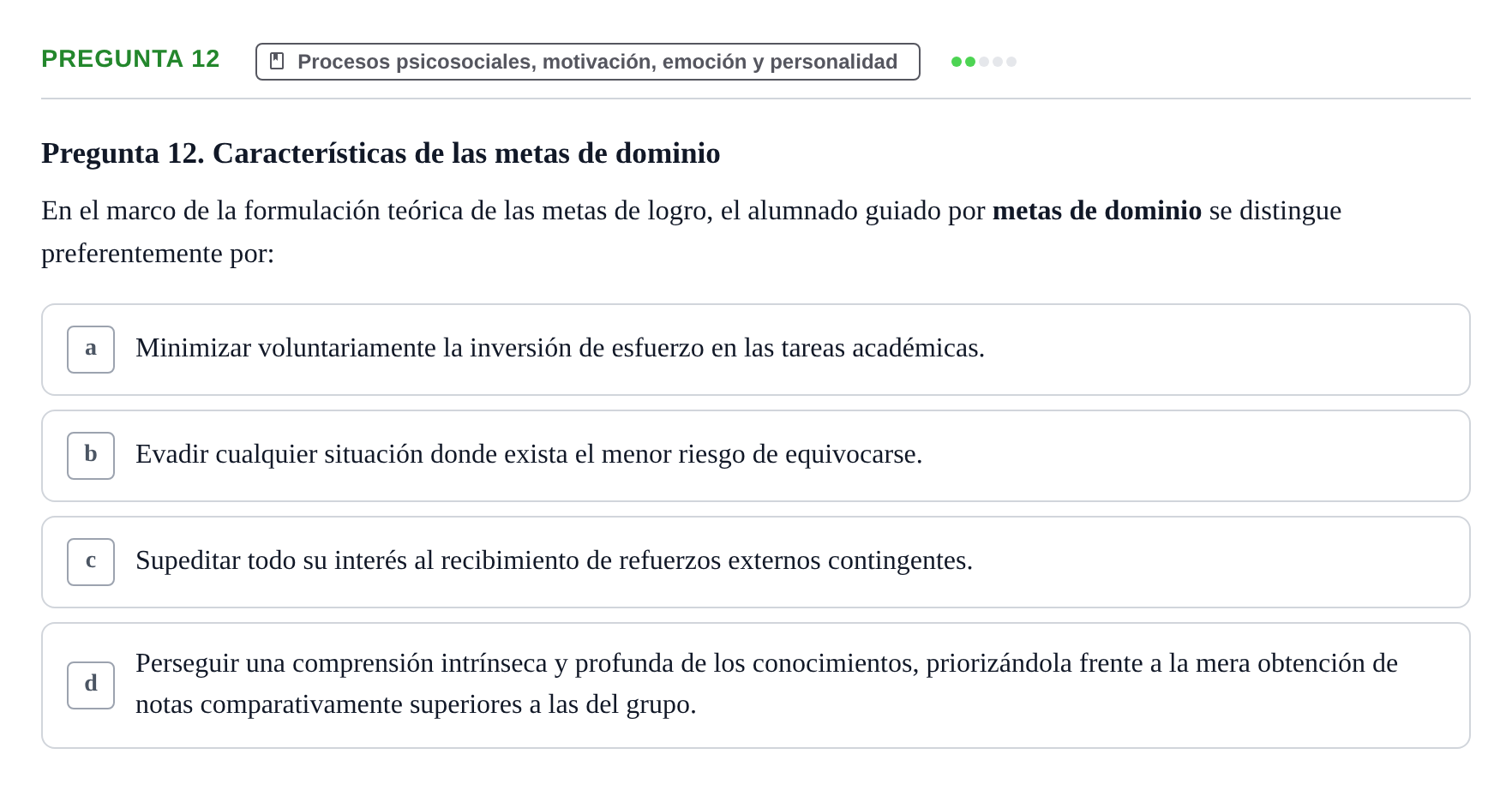 Enunciado: Pregunta 12
