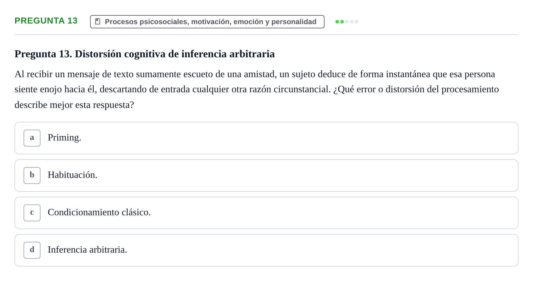 Enunciado: Pregunta 13