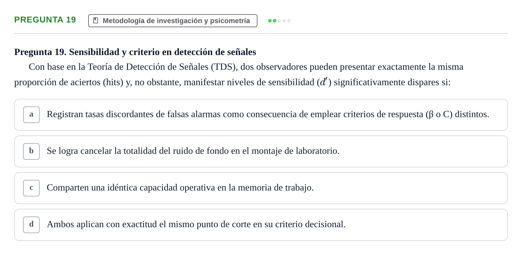 Enunciado: Pregunta 19
