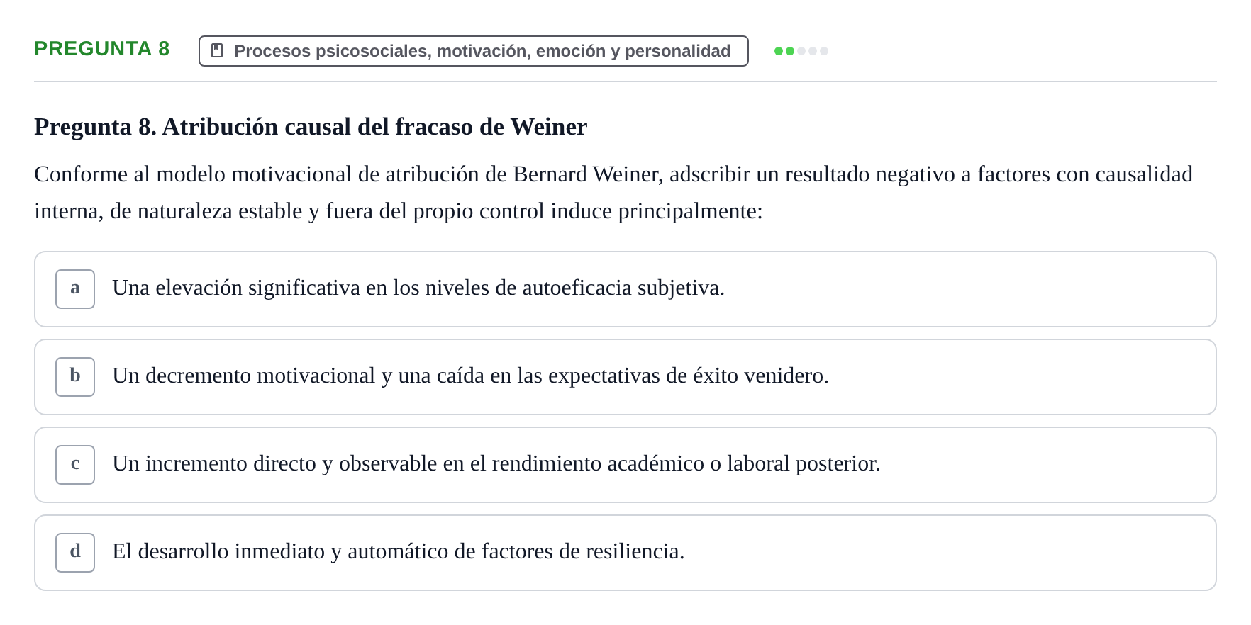 Enunciado: Pregunta 8