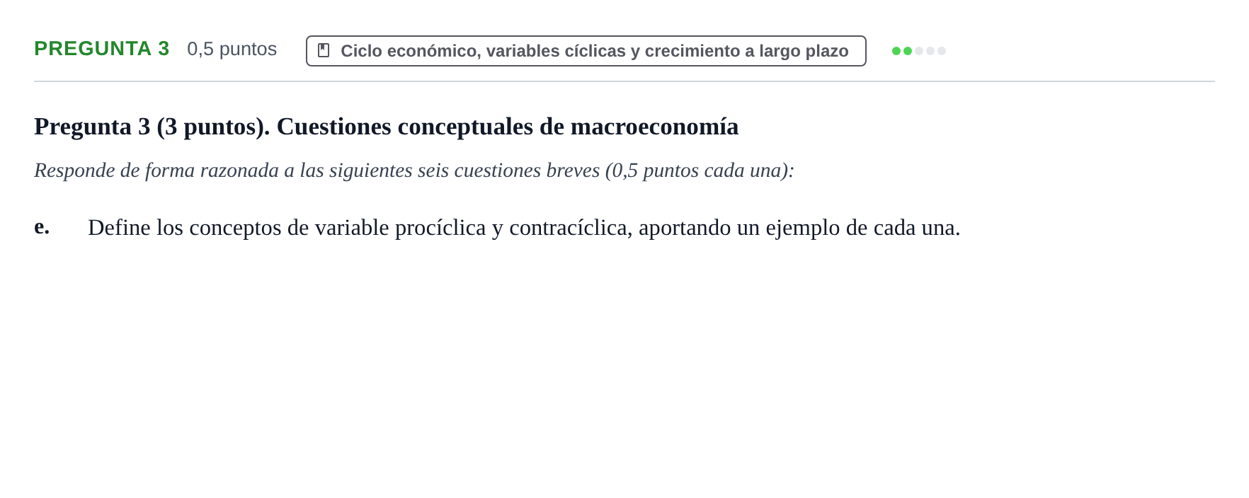 Enunciado: Pregunta 3 - Ciclo económico · Introducción a la Macroeconomía URV 2024
