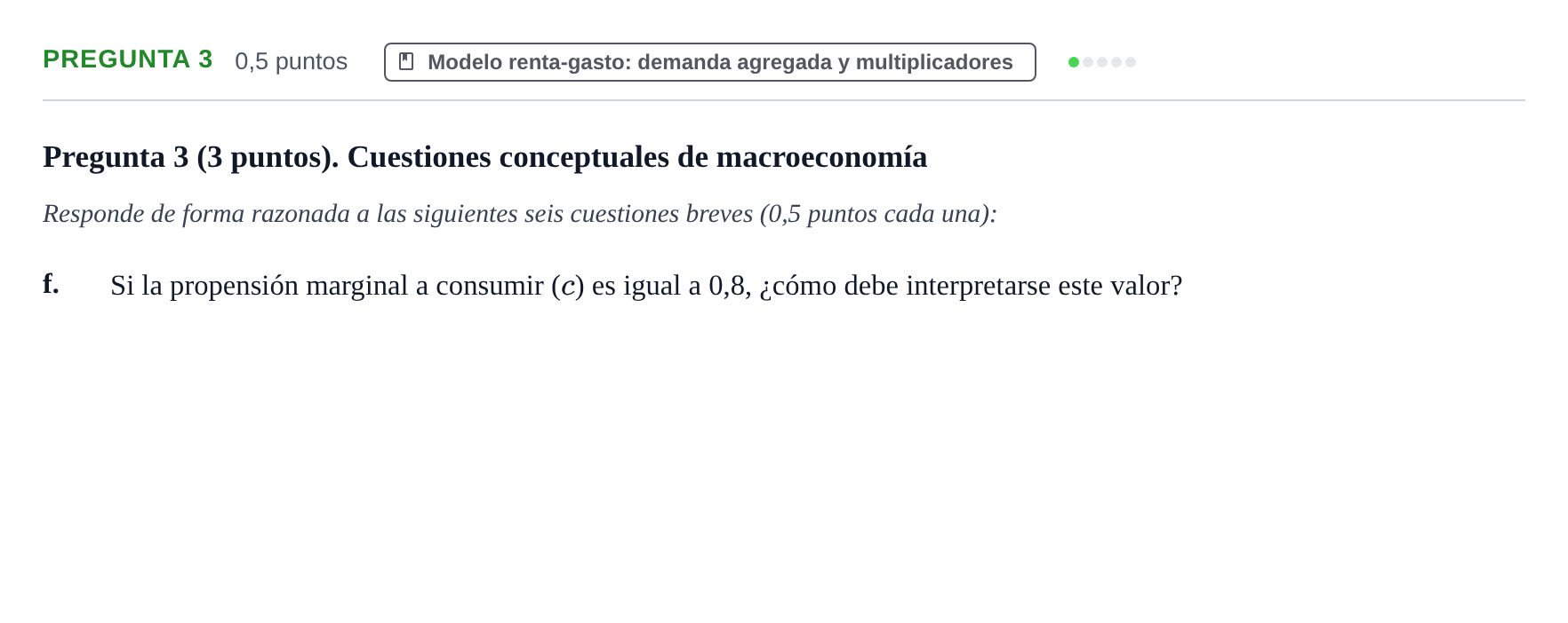 Enunciado: Pregunta 3 - Modelo renta-gasto · Introducción a la Macroeconomía URV 2024