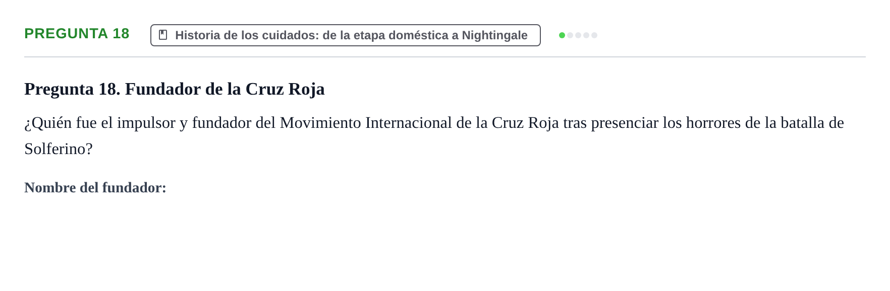 Enunciado: Pregunta 18 · Ética del Cuidar y Bases Conceptuales y Metodológicas de la Enfermería URV Examen de Ética del Cuidar y Fundamentos Metodológicos