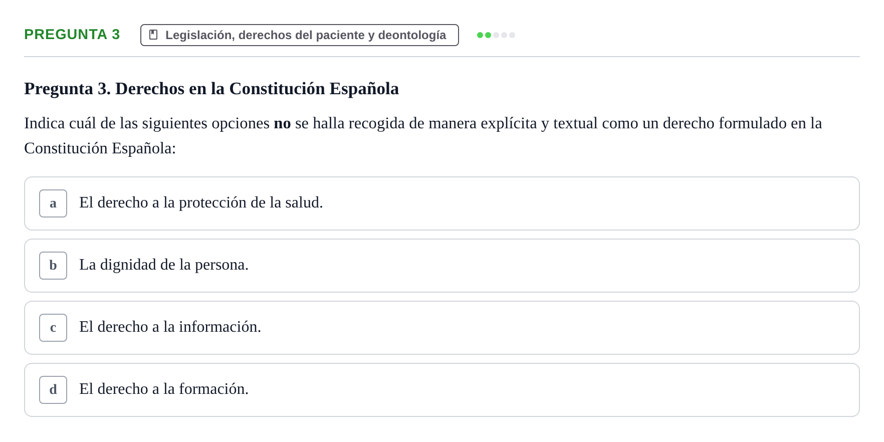 Enunciado: Pregunta 3 · Ética del Cuidar y Bases Conceptuales y Metodológicas de la Enfermería URV Examen de Ética del Cuidar y Fundamentos Metodológicos