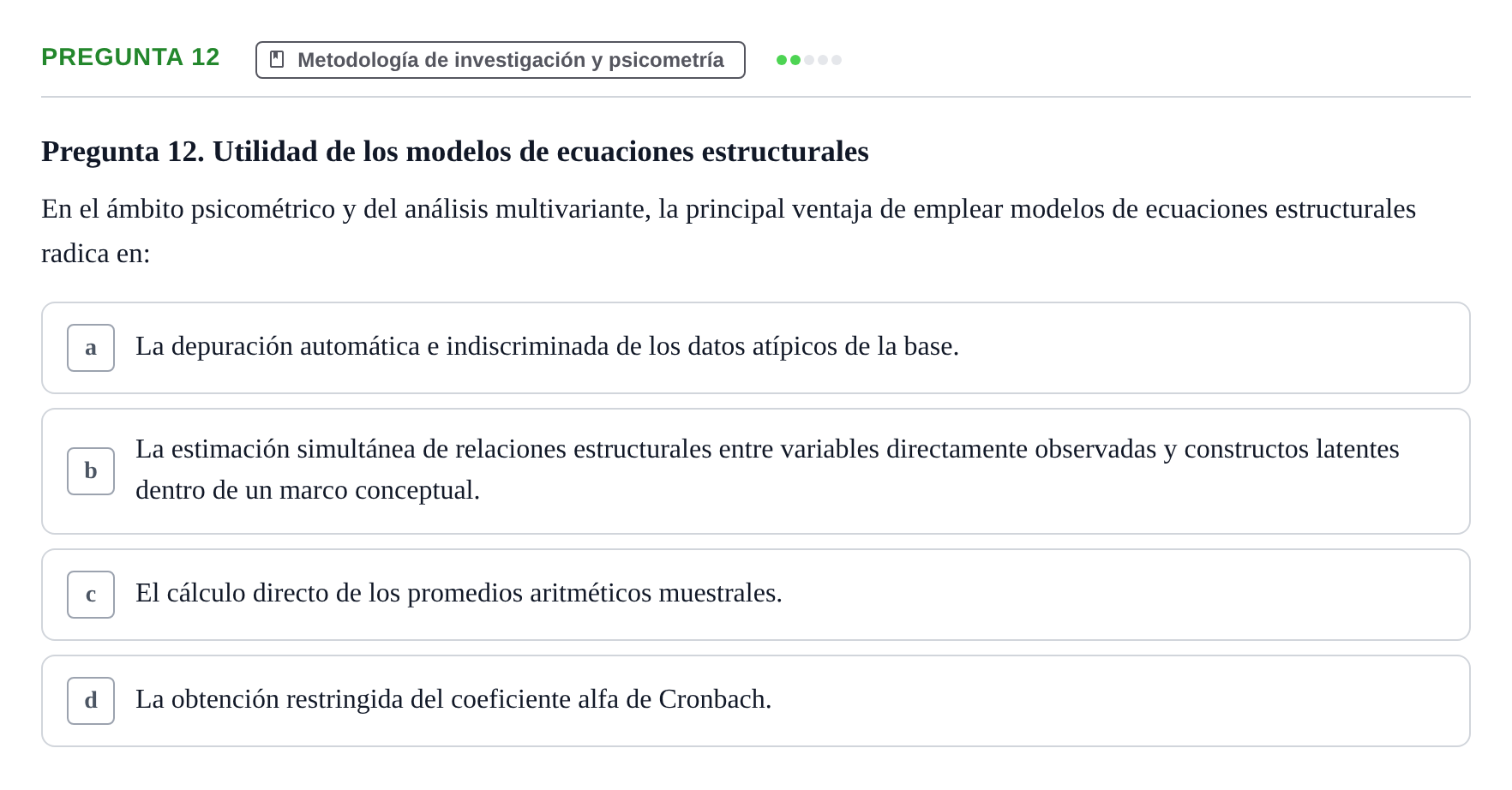 Enunciado: Pregunta 12