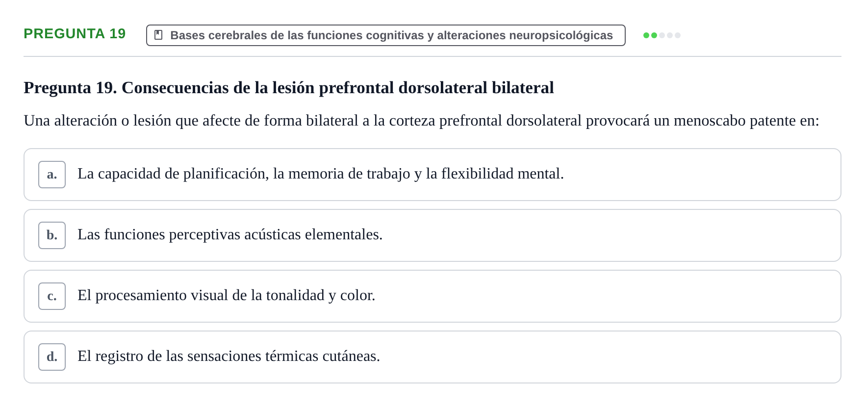 Enunciado: Pregunta 19
