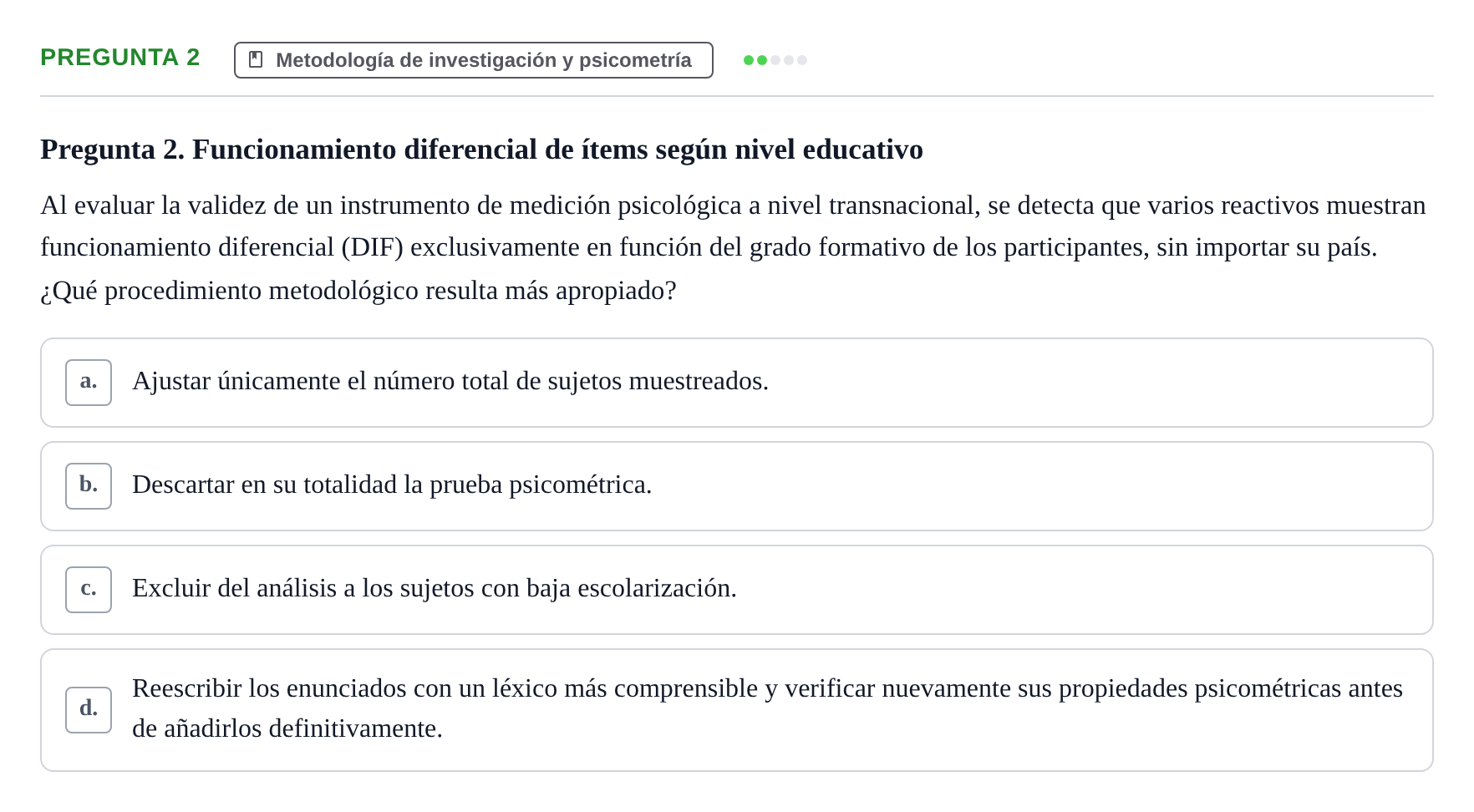 Enunciado: Pregunta 2