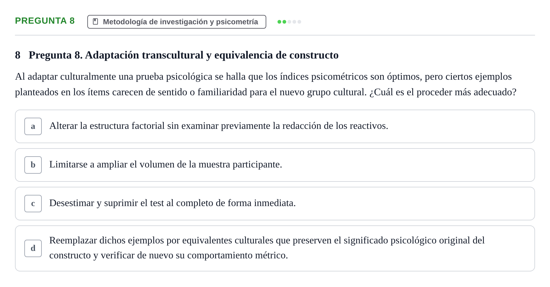 Enunciado: Pregunta 8