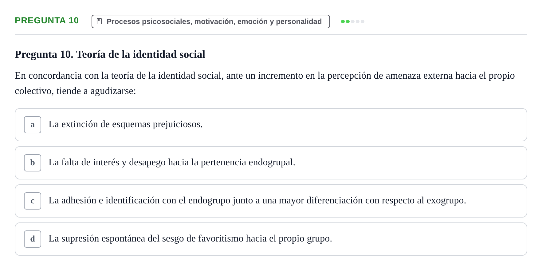 Enunciado: Pregunta 10