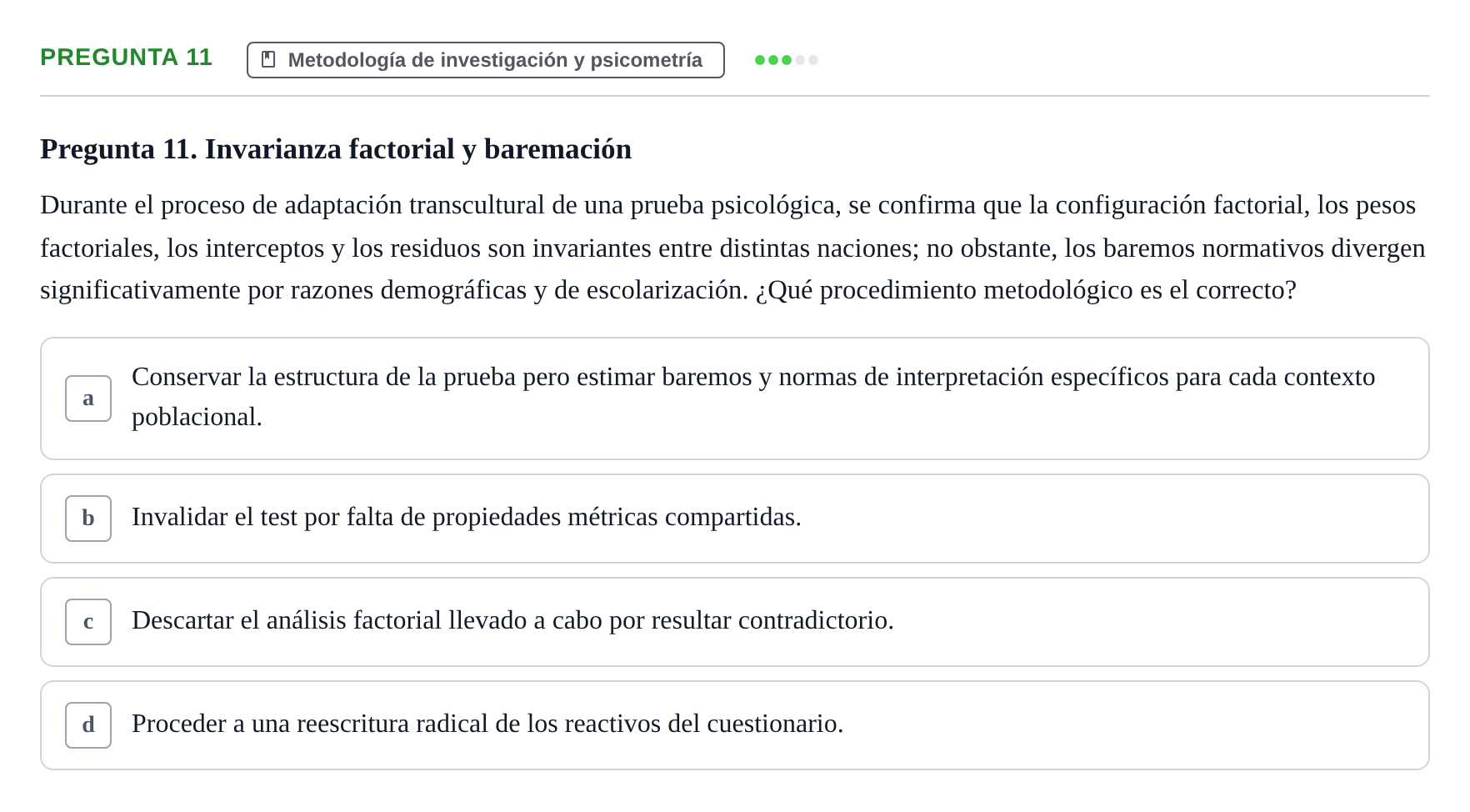 Enunciado: Pregunta 11