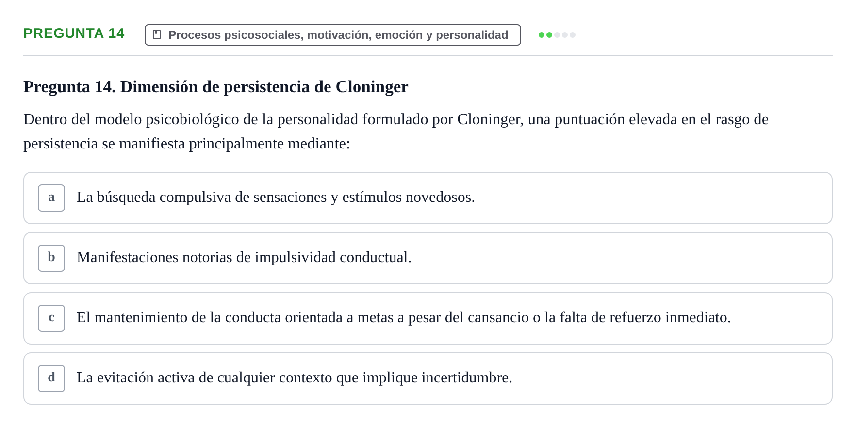 Enunciado: Pregunta 14