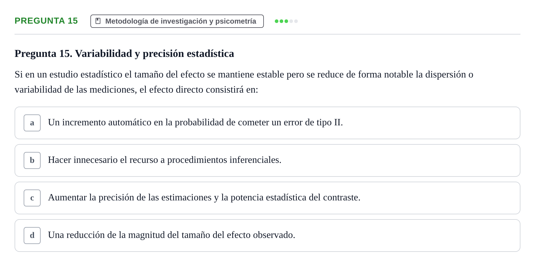 Enunciado: Pregunta 15