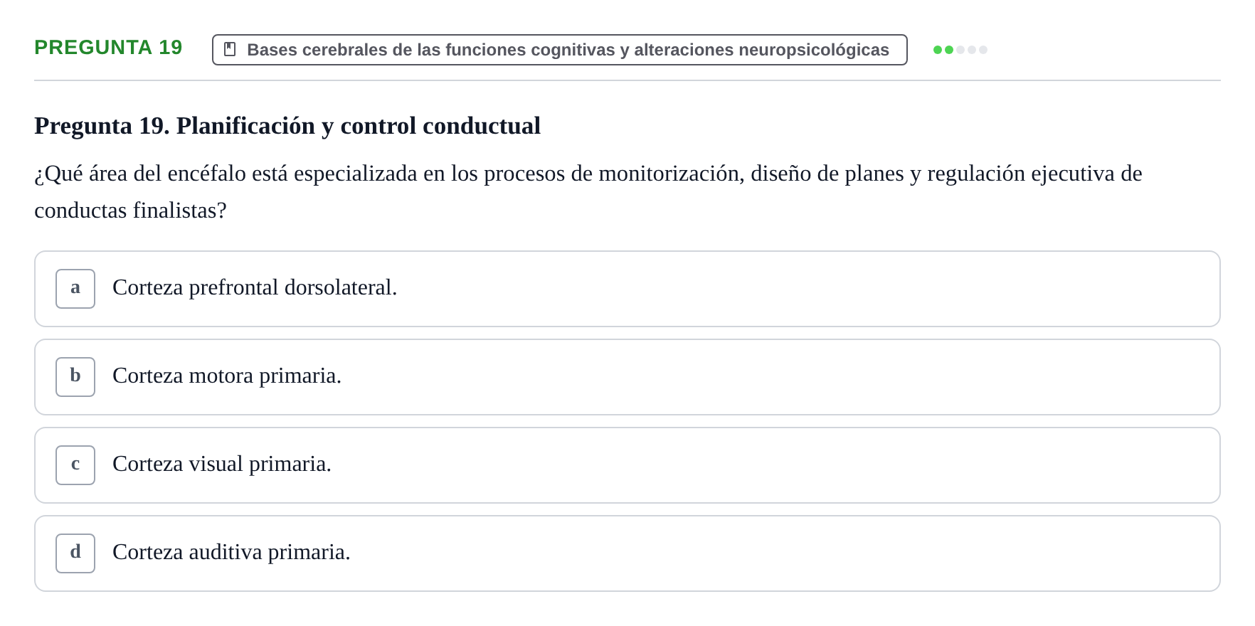 Enunciado: Pregunta 19